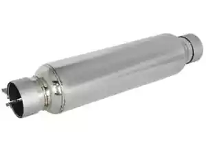 aFe 49M10002 MACH Force-Xp 304 Stainless Resonator 2.5" Inlet/Outlet X 4" Dia - Picture 1 of 5