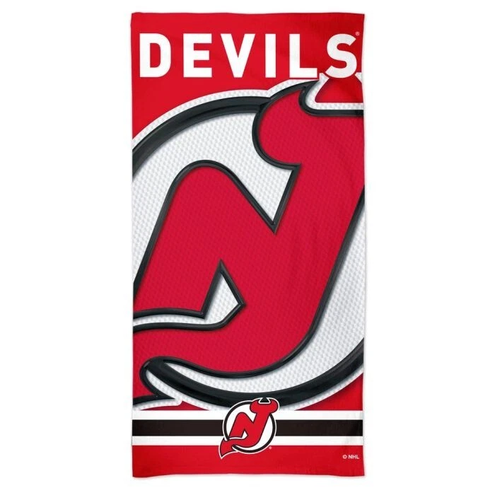 NUEVA TOALLA DE PLAYA JERSEY DEVILS SPECTRA 30"X60" ALGODÓN FELPA ALTA CALIDAD Foto 1 de 1