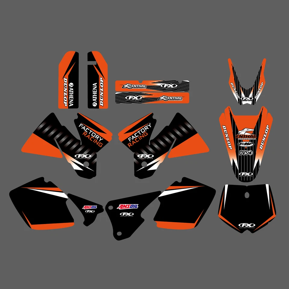 Graphics Backgrounds Decals For KTM 125 200 250 380 400 520 SX 1998 1999 2000 - Image 1 of 1