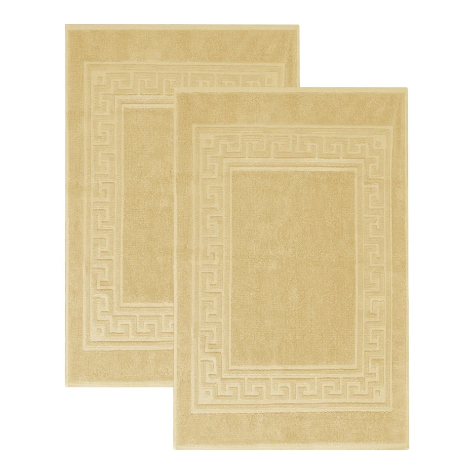 Juego de alfombrillas de baño de algodón Greek Key Infinity Border 900 GSM 2 piezas 22"x35" Foto 1 de 2
