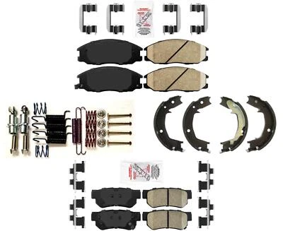 Rotores de freno de disco delanteros + traseros + freno de estacionamiento para Hyundai Santa Fe 2001-2006 Foto 1 de 4