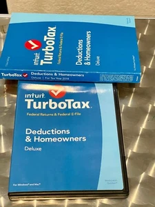 Intuit Turbo Tax Cd 2014 Deluxe Federal Return no state - Picture 1 of 3