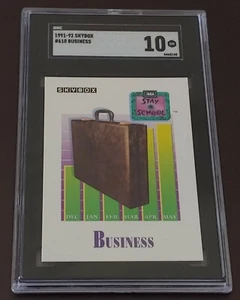 1991-92 SkyBox #610 Business Stay in School Card - Graded SGC 10 GEM MINT - Picture 1 of 2
