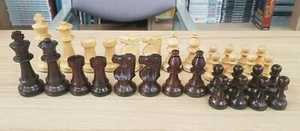 Juego de ajedrez de diseño de palo de rosa indio Staunton en caja King 3,75" sin tablero - Imagen 1 de 10