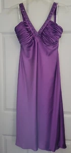 Formal Dress Morgan & Co. Purple Jeweled Long Halter Strap Jr Girls Prom -11/12 - Picture 1 of 3