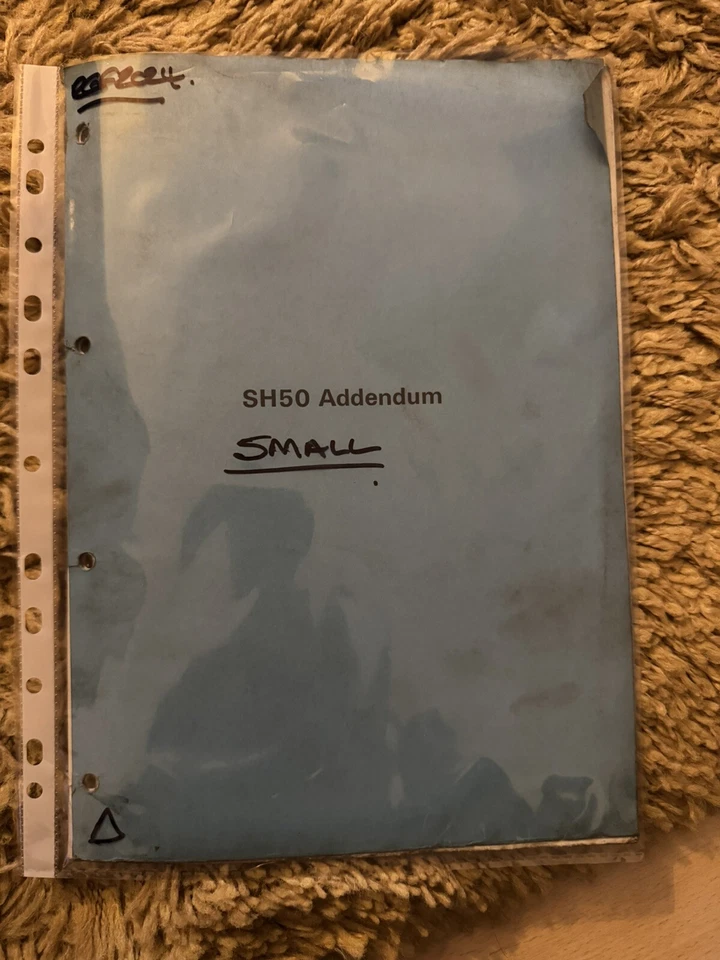 Honda SH50 Workshop Blue Workshop Manual Addendum/factory Supplement/update - Image 1 of 1