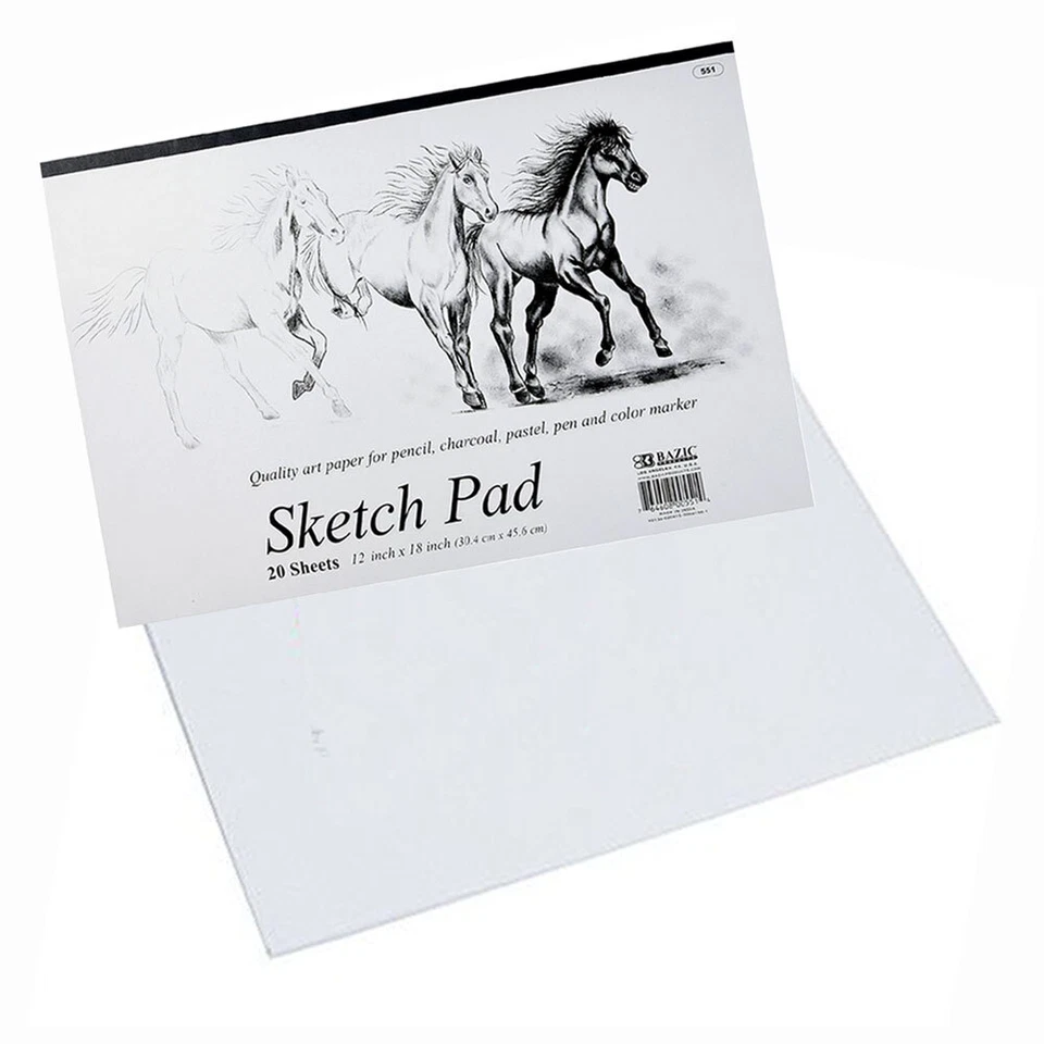 12 X 18 Inches 20 Sheets Premium Quality Sketch Book Paper Pad Buy 3 Get 1
