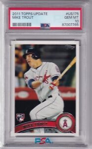 MIKE TROUT 2011 Topps Update Iconic Rookie Card (RC) #US175 - PSA 10
