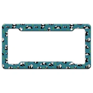 Panda and Bamboo Pattern License Plate Tag Frame - Bild 1 von 3