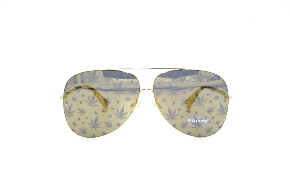 Police Sunglasses SPL406V 62 11 COL 300L 135 #CHIARABIASIXPOLICE WEED EDITION - Image 1 of 4