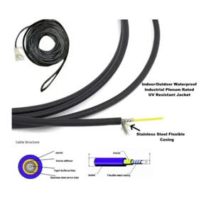 FIBER3000 530-675 250M 6F OS2 SM LC-LC Innen Außen Plenum ziehende Augenpanzerung - Bild 1 von 9