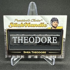 2022 President’s Choice Shea Theodore 1/1 Stick Handle Nameplate Card