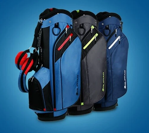 Bolsa de pie de golf Orlimar Golf SRX 7.4 acolchada doble correa negra azul roja azul marino lima Foto 1 de 1