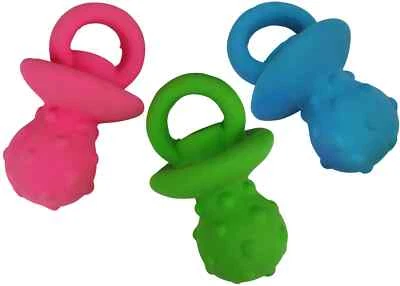 Multipet Minipet Assorted Latex Pacifier Puppy/Dog Toy, 4" - Image 1 of 4