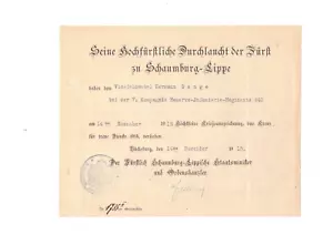 Schaumburg-Lippe Kreuz für treue Dienste 7./ Reserve-Inf. Reg. 440 Nov. 1918 - Bild 1 von 2
