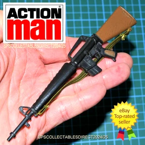 Action Man Vintage Palitoy Green Beret 1st Issue M16 Rifle c1967-69 FREE POST UK - Picture 1 of 13