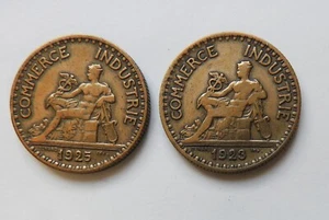 Lot x2 : Jetons Bon pour 2 francs CHAMBRE DE COMMERCE DE FRANCE 1923 - 1925 - Picture 1 of 2