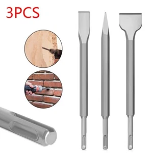 3PCS Heavy Duty Rotary SDS Chisel Bits Set Universal Chisel Hammer Drill - Picture 1 of 5