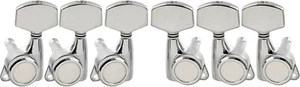 3+3 Locking Tuners 18:1 Electric Acoustic Guitars Metal Locking Cap - Chrome #2 - Picture 1 of 7