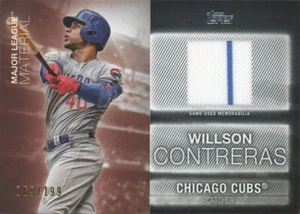 2020 Topps Series 1 WILLSON CONTRERAS Major League Material Relic BLACK 69/199 - Picture 1 of 1