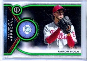 2021 Topps Tribute Stamp of Approval Relics Green #SOAAN Aaron Nola JERSEY /99 