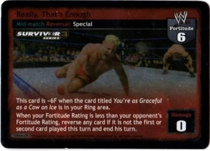WWE: Really, Thats Enough (SS3) Foil [Giocato] tipo di carta Mid-match Reversal Raw D - Foto 1 di 1