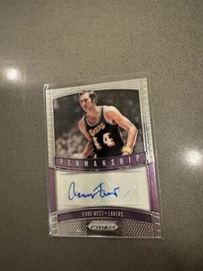 2019 Panini Prizm Penmanship Silber Jerry West Autogramm - Bild 1 von 2