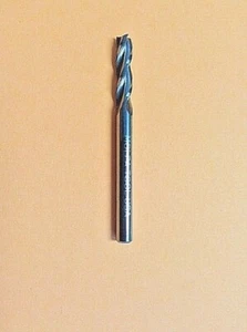 VHM HARTMETALL SCHAFTFRÄSER 1/8 ZOLL DURCHMESSER 3/8 ZOLL LOC STUB 3 FLÖTE RHS RHC 30 DEG HELIX  - Bild 1 von 3