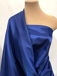 POLYESTER LINING FABRIC ROYAL BLUE  60" BTY CLOTHING  CRAFTS  SUIT LINING  - Picture 1 of 1