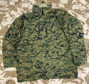 GENUINE USMC US MARINES DIGITAL WOODLAND MARPAT APECS GORETEX PARKA. LARGE-LONG. - Picture 1 of 10