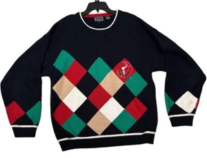 Vintage Court House Square Vintage GOLF KNIT SWEATER Crew Neck Men's Size Medium - Picture 1 of 4