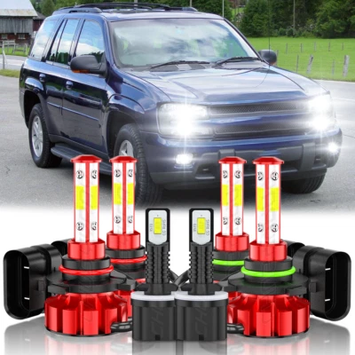 Para Chevy Trailblazer 2002-2005 - Faro LED haz alto/bajo + luces antiniebla 6000K Foto 1 de 4
