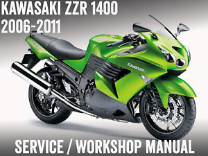2006-2011 Kawasaki ZZR 1400 ZZR1400 Ninja Workshop Repair Service Manual CD PDF