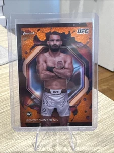2024 Topps Finest UFC Rare Benoit Saint-Denis #243 Tangerine Glitter (RC) #45/50 - Picture 1 of 4