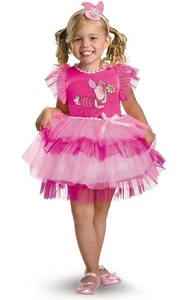 VESTIDO ELEGANTE CON LICENCIA PARA NIÑOS PEQUEÑOS NIÑAS PIGLET WINNIE POOH DISFRAZ DE HALLOWEEN - Imagen 1 de 2