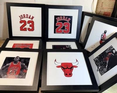 Лот (9) Майкл Джордан 12 x 12 холст фото с рамкой NBA Chicago Bulls  - Изображение 1 из 4