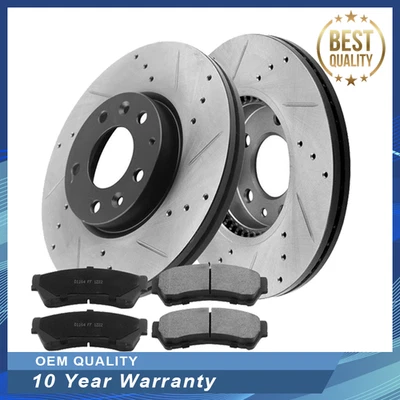 Kits de rotores de freno delanteros perforados y pastillas de freno para Mazda 6 Ford Fusion Zephyr Foto 1 de 4