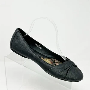Zapatos planos de ballet Born de cuero negro para mujer talla 8 punta acanalada informales - Imagen 1 de 15