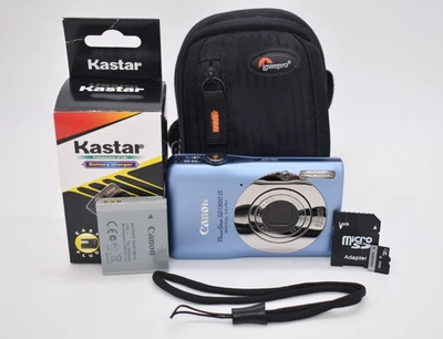 Canon PowerShot SD1300 IS Blue Compact Digital Camera 12.1MP - Bundle Tested - Image 1 of 4