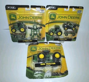 3 John Deere 2007 Green Tractor Set ERTL Diecast Lot NEW Sealed #37308 & #37290B - Picture 1 of 10