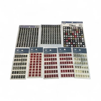 Lot of 8 Li’l Davis Designs Bubble Digits & Alphabet Stickers Scrapbooking Craft - Image 1 of 4