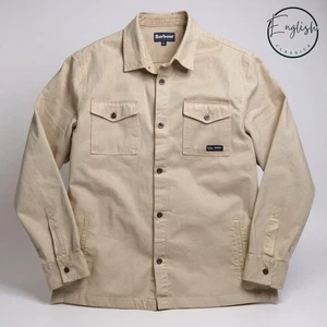 Barbour Fogle Wilderness Colliford Overshirt Men’s Large Stone - Picture 1 of 10