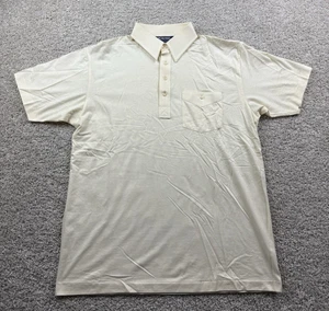 Vintage Puritan Polo Shirt Men Medium Yellow Dagger Collar Front Pocket 70s - Picture 1 of 11