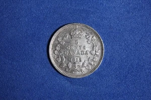 1915 Canada 5 Cents Silver Coin #M23797 - Picture 1 of 2