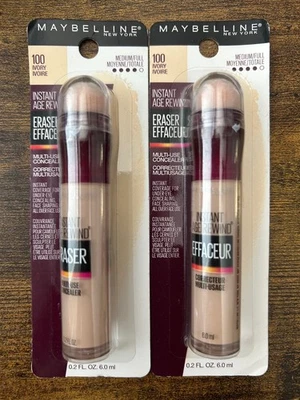 Maybelline Instant Age Rewind Borrador Corrector Tono 100 MARFIL NUEVO 2 Pack Foto 1 de 3