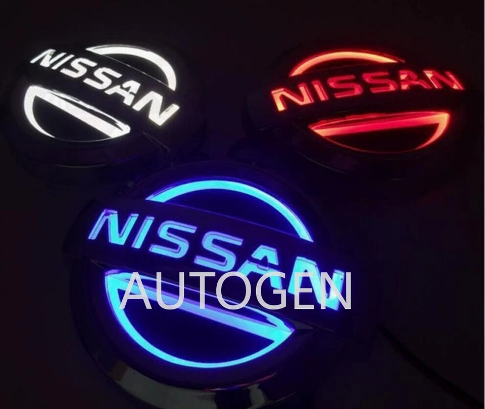 NISSAN Emblema Delantero 5D LED 3 Colores 2 Tamaño Variación Exterior Piezas y Accesorios Foto 1 de 4
