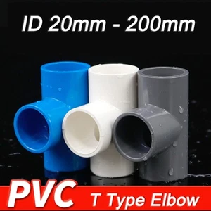 PVC T Typ Winkel - Rohrverbinder Universal Wasserrohrbogen weiß / blau / grau - Bild 1 von 41
