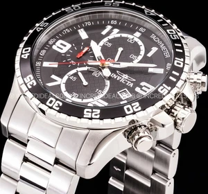 Reloj pulsera Invicta SRECIALTY CRONÓGRAFO esfera negra plata SS para hombre 45 mm - Imagen 1 de 10