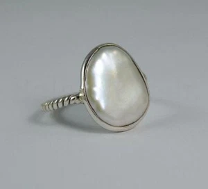 Fresh Water Pearl Ring, 925 Sterling Silver,Statement Ring, Christmas,Gift Ring - Picture 1 of 6