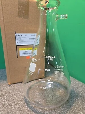 PYREX 4000mL Heavy Wall Filtering Flask With Sidearm Tubulation 5340-4L | NEW - Image 1 of 3